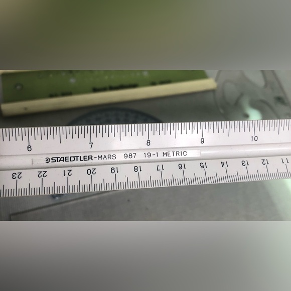 Architectural Drafting Tools Templates Design Drawing Compass 3Side Scale Ruler - Picture 5 of 9